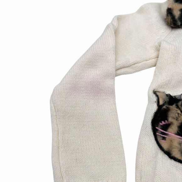 RACHEL ZOE GIRLS XS 4 FURRY LEOPARD KITTY CAT CARDIGAN SWEATER & SKIRT SET - Picture 6 of 8